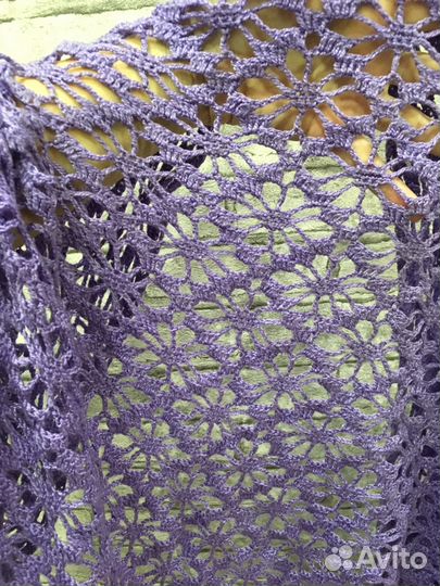 Палантин ручная работа, вязка крючком