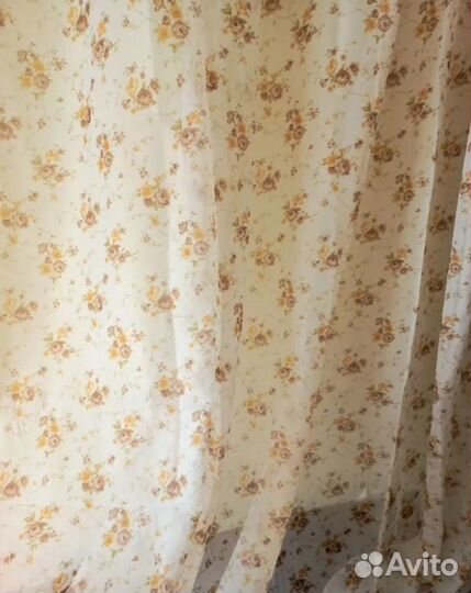 Тюль(вуаль с цветами)новый