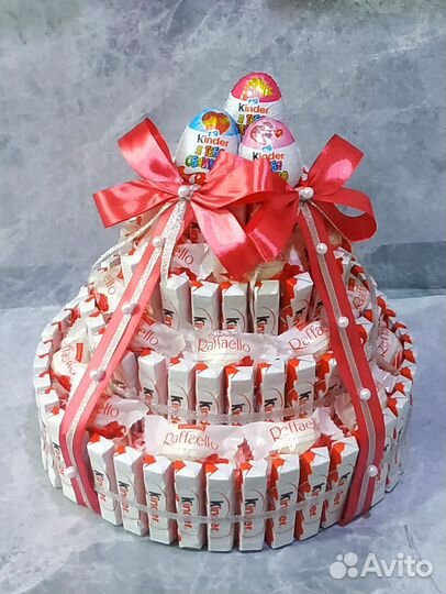 Букеты и торты из киндера шоколада