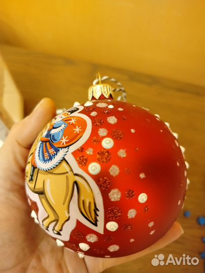 Елочная игрушка ручная роспись стекло