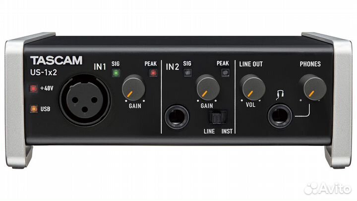 Аудиоинтерфейс Tascam US-1X2, новый