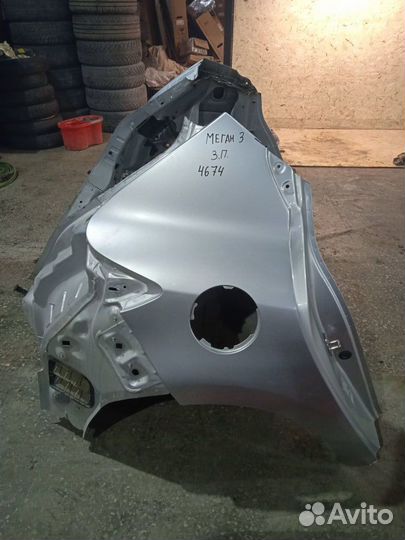 Крыло заднее правое Renault Megane