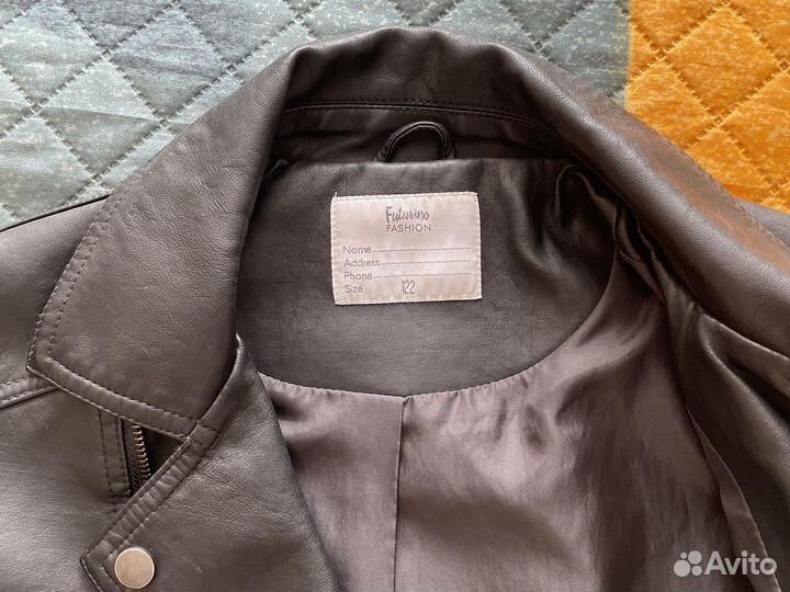 Кожаная куртка детская 122