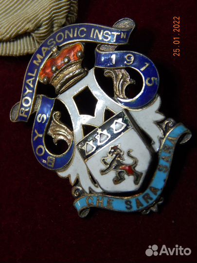 Rmib, Steward, 1915 год, Англия, масонская медаль