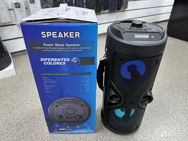 Портативная колонка 40см с подсветкой