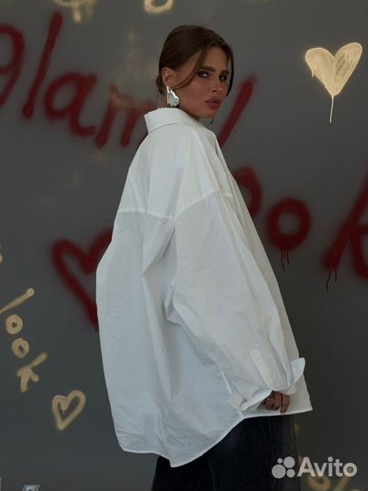 Рубашка белая женская balenciaga