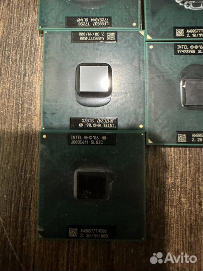 Лот 10шт проццесоры ноутбука intel t4300 и др