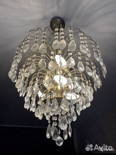 Хрустальная люстра Чехия 60-е
