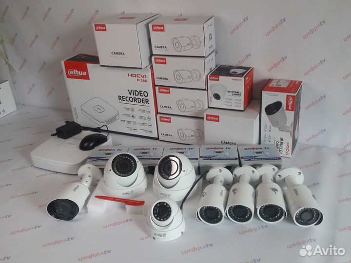 8 камер. Видеонаблюдения 4Мп регистратор Dahua
