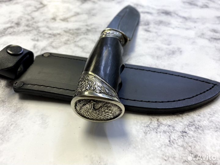 Нож Беркут 2, кованая Х12мф, черный граб