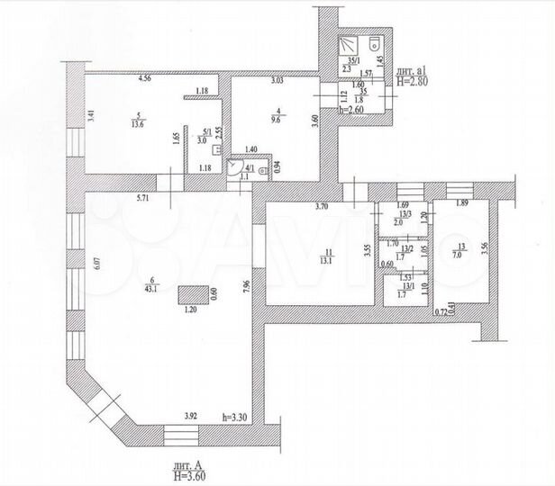 Угловое помещение в стиле лофт в центре, 100 м²