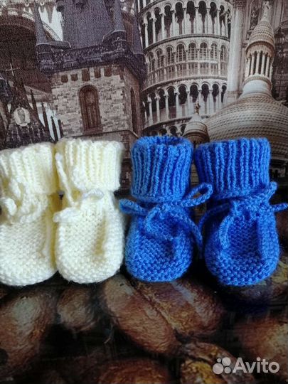 Новые пинетки (носочки) ручной вязки
