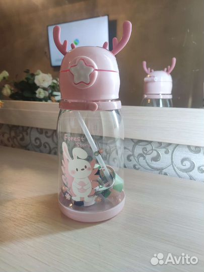 Детская бутылочка с трубочкой