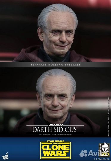 Dart sidious hot toys 1/6