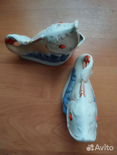 Рыба фарфор, салфетница, карандашница, пепельница