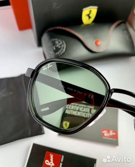 Очки ray ban ferrari зеленые