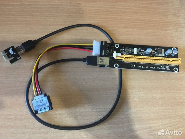 Райзер PCI-E x1-x16 v006 2шт