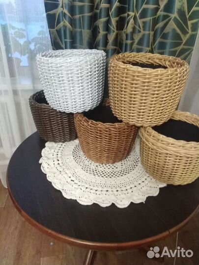 Кашпо из ротанга