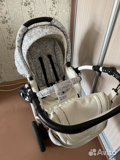 Коляска 2 в 1 indigo эко кожа