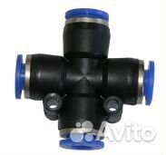 Фитинг четверник д. 6*6*6*6 пвх