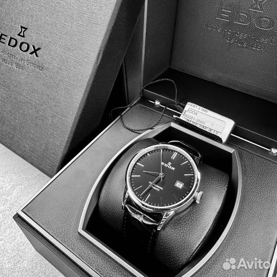 Швейцарские механические часы Edox 80081-3NIN