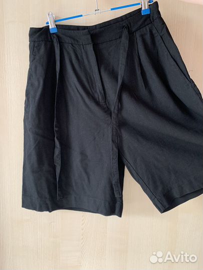 Льняные шорты 46