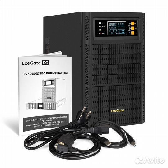 Ибп On-line ExeGate PowerExpert TL-2000.72V.LCD.AVR.4SH.USB.RS232.snmp