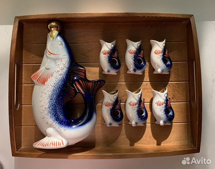 Набор СССР для коньяка Рыбки