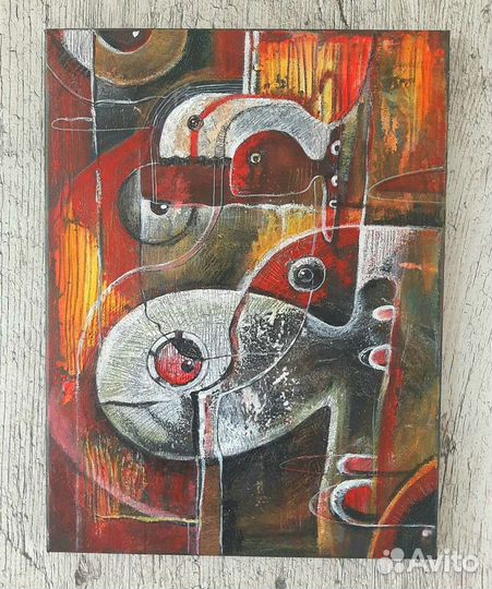 Картина с рыбами