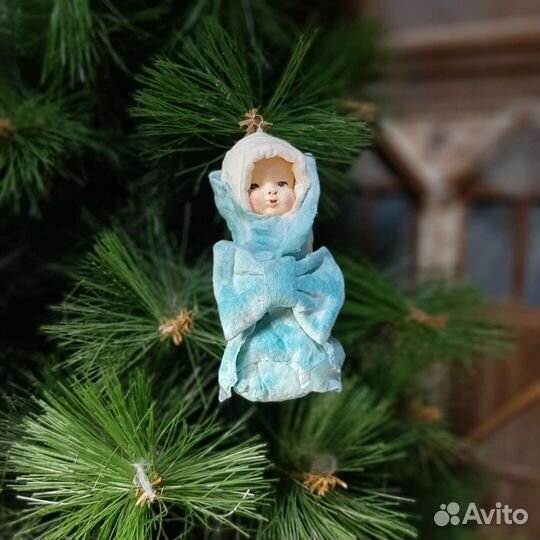 Ватные ёлочные игрушки в стиле СССР