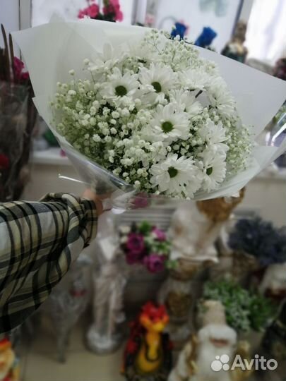 Хризантема кустовая, букеты из хризантем