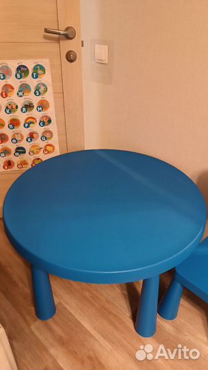 Детский стол и стул IKEA икея маммут