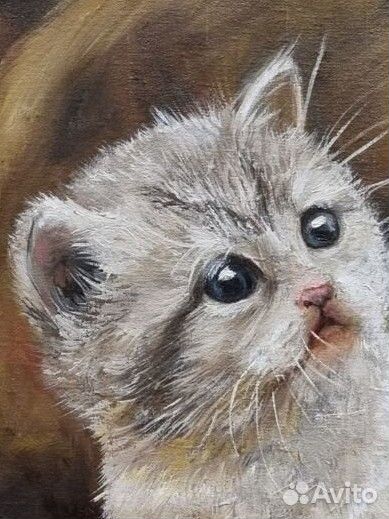 Кошка картина маслом на холсте
