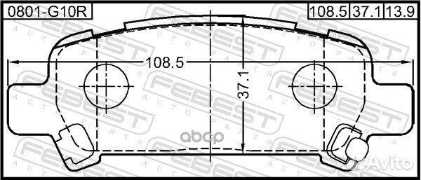 Колодки задние 0801-G10R 0801-G10R Febest