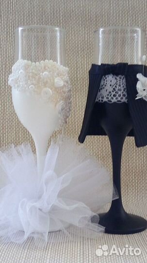 Свадебные бокалы для молодоженов