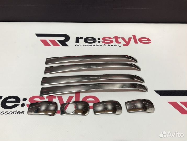 Накладки на ручки Toyota Highlander с13г Хром