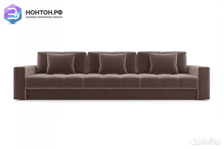 Диван тик-так Монарх 3-х местный коричневый