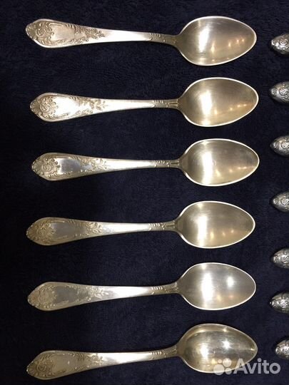 Ложки вилки ножи мельхиор посеребрянный