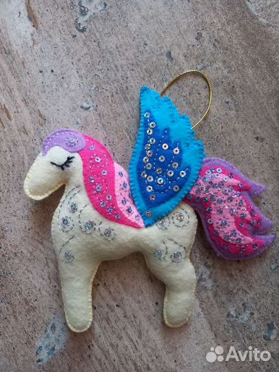 Новогодние игрушки из фетра (9 шт)