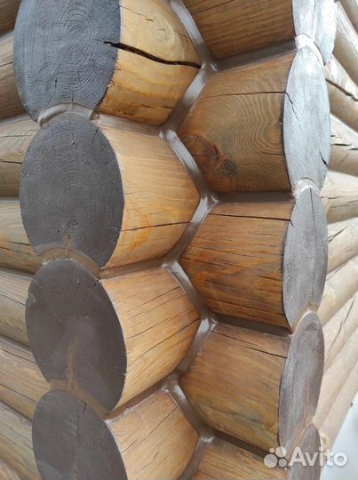 Шлифовка покраска сруба