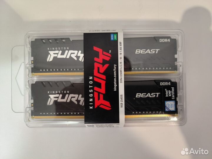 Оперативная память ddr4 Kingston 16gb(2х8) 3200мгц