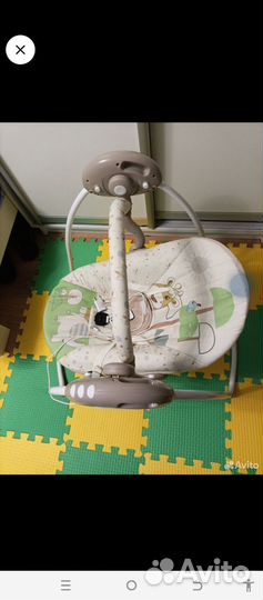 Электрокачель б/у с музыкой для новорождённых