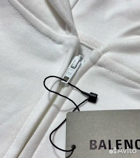 Зип худи Polo Ralph Lauren x Balenciaga белая