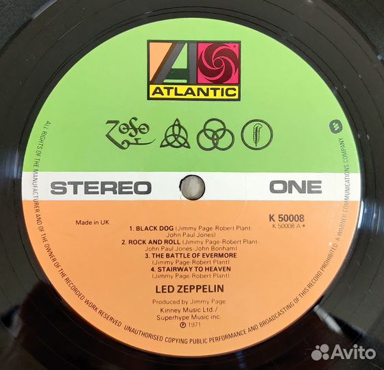 Led Zeppelin IV 1971 UK LP