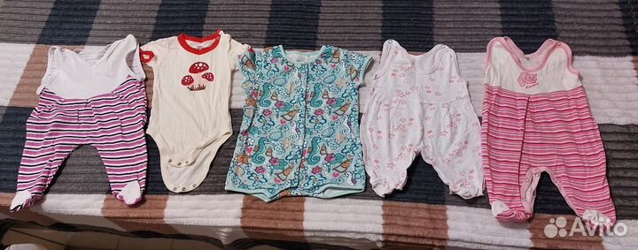 Большой пакет одежды с рождения для девочки