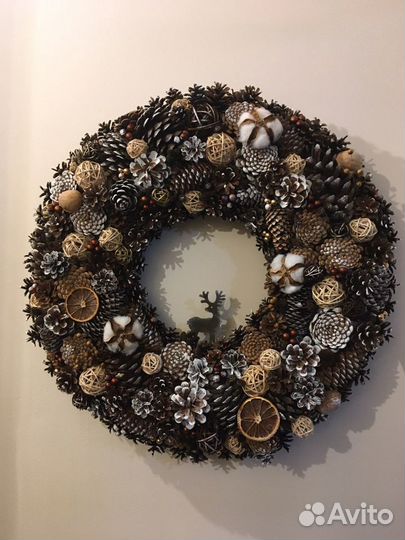 Венок новогодний декор