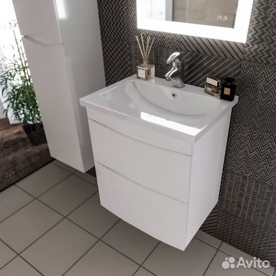 Тумба подвесная Бриклаер вега бел 60см