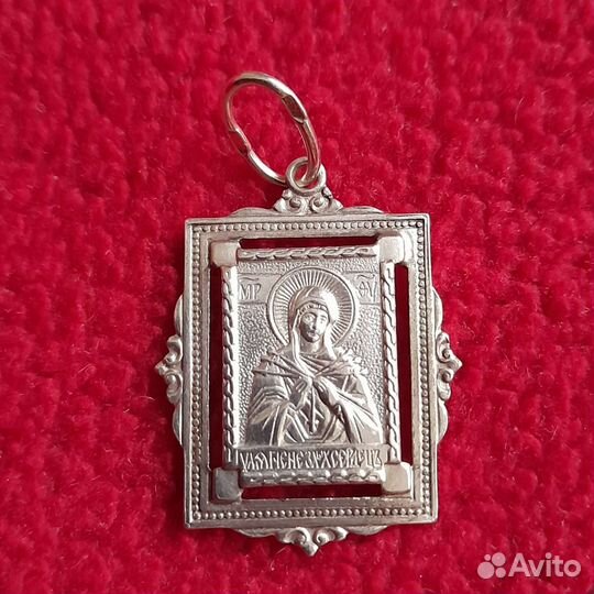 Серебряная подвеска Богоматерь Пресвятая Дева
