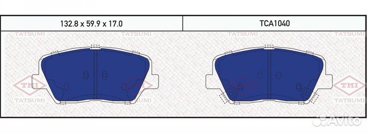 Колодки тормозные дисковые передние