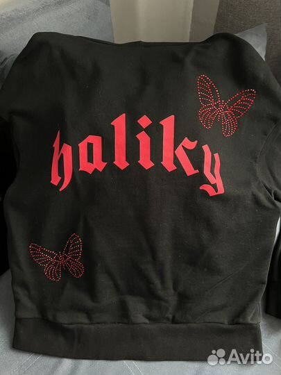 Худи haliky Red Swarovski Butterflies Zip Hoodie